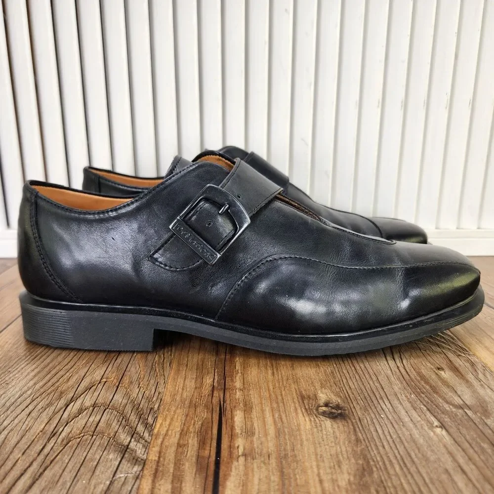 Dr Martens Monk Strap Loafers Mens Sz 10 Black Leather City Business Shoes 1C58